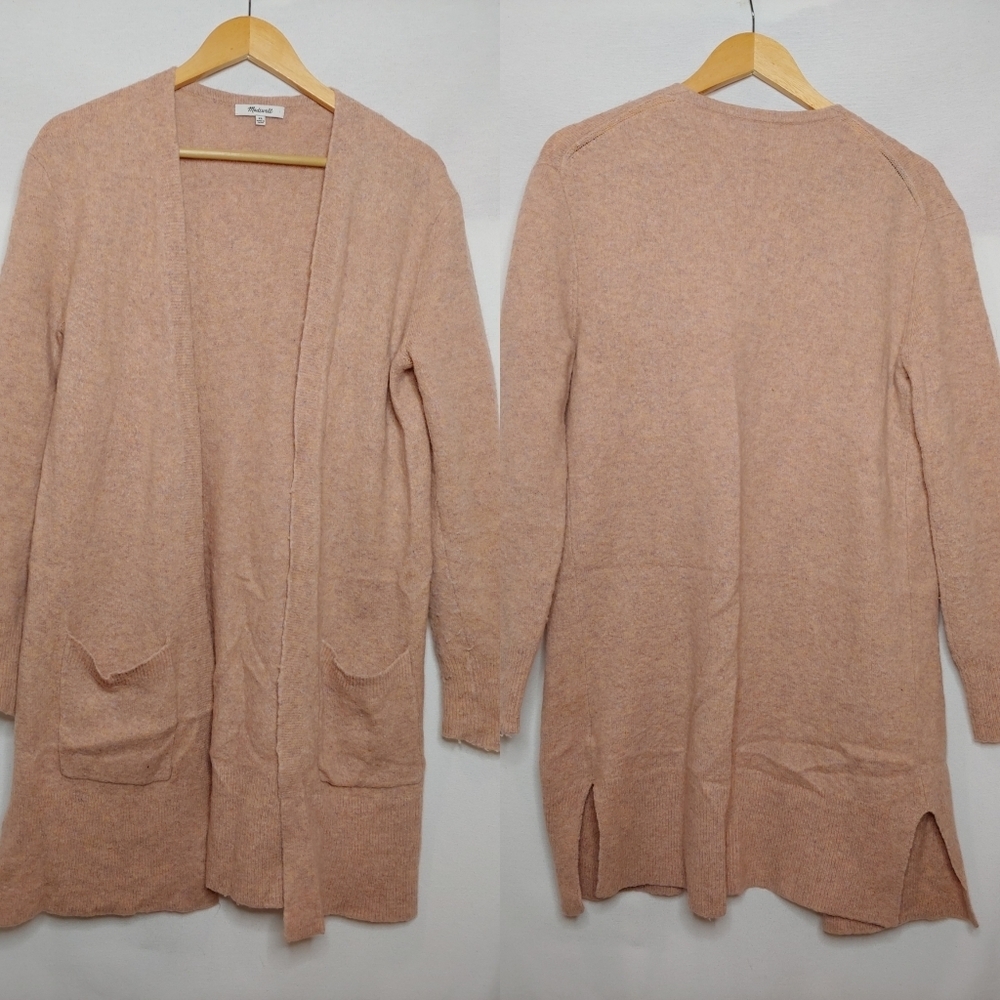 Madewell Kent Cardigan Sweater Coziest Yarn Wool Alpaca Pink‎ Peach G9611 XS